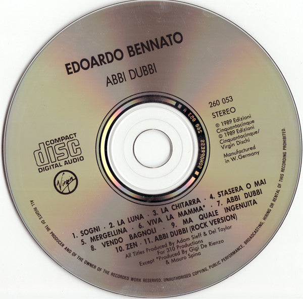 Edoardo Bennato : Abbi Dubbi (CD, Album)