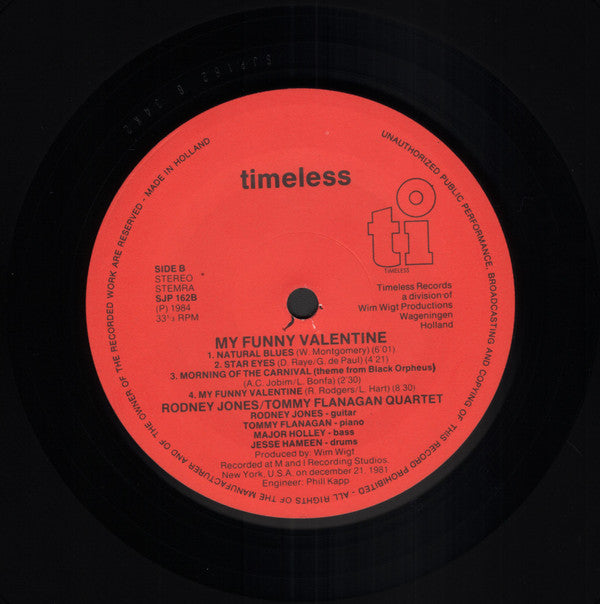 Rodney Jones/Tommy Flanagan Quartet : My Funny Valentine (LP, Album)