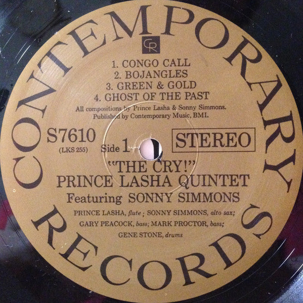 Prince Lasha Quintet Featuring Sonny Simmons : The Cry! (LP, Album, RE)