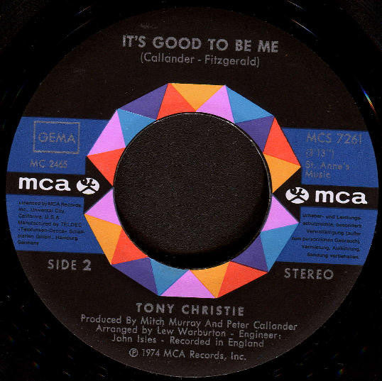 Tony Christie : If You Stay Too Long In Oklahoma (7", Single)