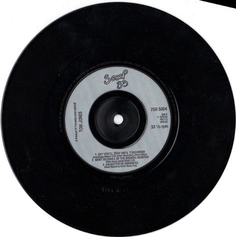 Tom Jones : Tom Jones (7", Album, Comp)