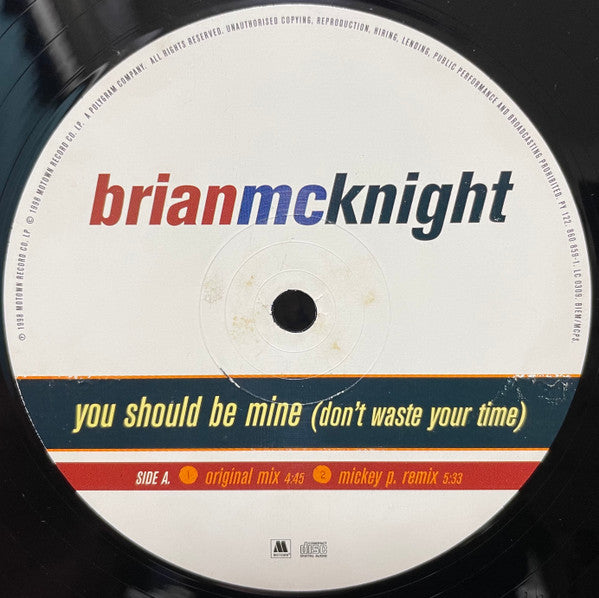 Brian McKnight Featuring Mase : You Should Be Mine (Don't Waste Your Time) (12", Single)