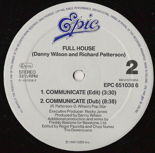 Full House : Communicate (12")