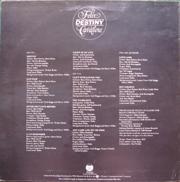 Felix Cavaliere : Destiny (LP)