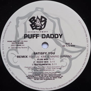 Puff Daddy : Satisfy You (Remix) (12", Promo)