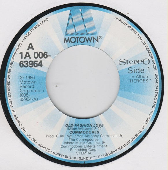 Commodores : Old-Fashion Love (7", Single)
