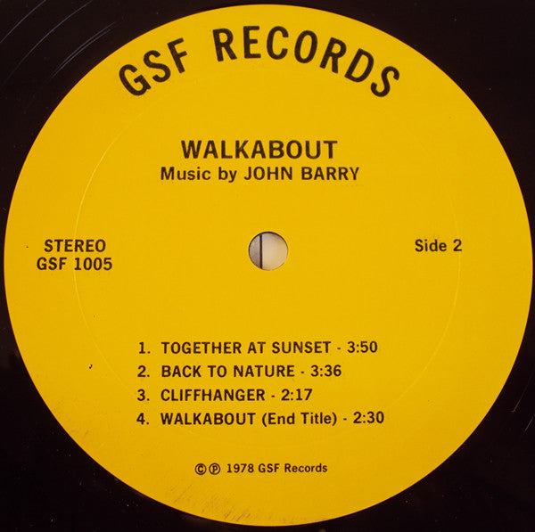 John Barry : Walkabout (Original Soundtrack Recording) (LP, Album, RE, Unofficial)