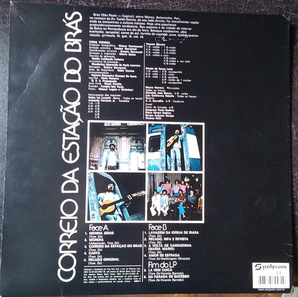 Tom Zé : Correio Da Estação Do Brás (LP, Album, RE, RM, 180)