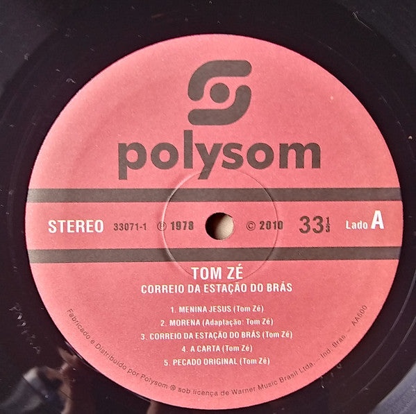 Tom Zé : Correio Da Estação Do Brás (LP, Album, RE, RM, 180)