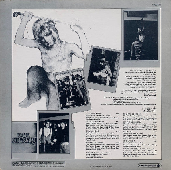Rod Stewart : Gasoline Alley (LP, Album, RE)