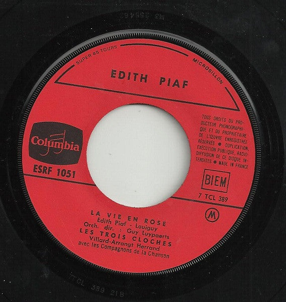 Edith Piaf : La Vie En Rose (7", EP, RE)