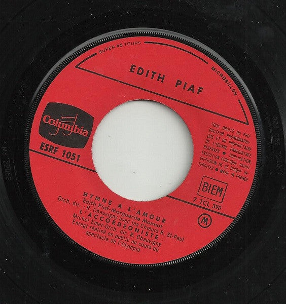 Edith Piaf : La Vie En Rose (7", EP, RE)