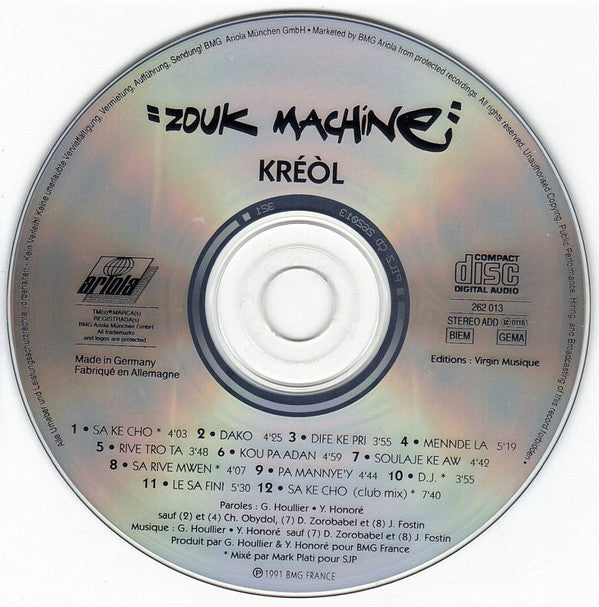 Zouk Machine : Kréòl (CD, Album)