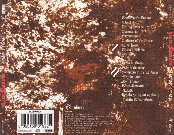 Black Sabbath : Past Lives (2xCD, Album)