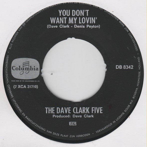 The Dave Clark Five : No One Can Break A Heart Like You (7", Single)