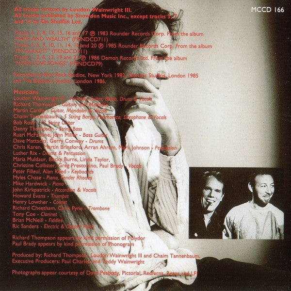 Loudon Wainwright III : One Man Guy The Best Of 1982-1986 (CD, Album, Comp)