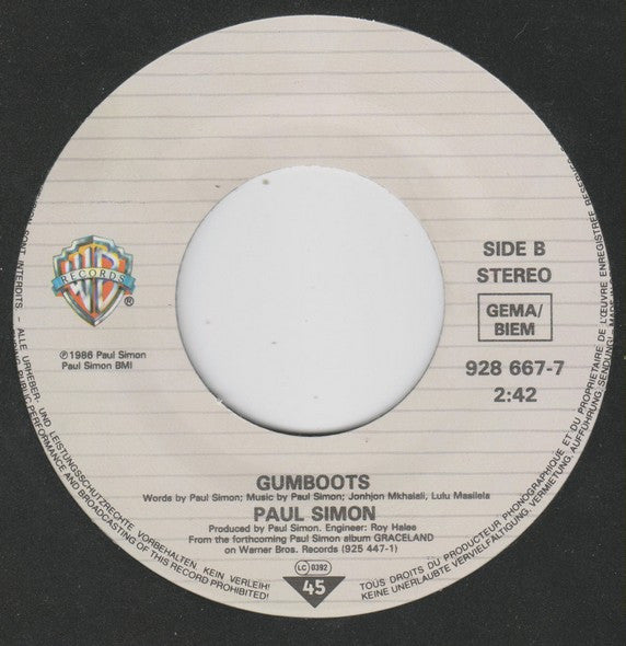 Paul Simon : You Can Call Me Al (7", Single)