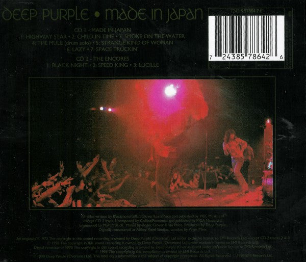Deep Purple : Made In Japan (2xCD, Album, RE, RM)