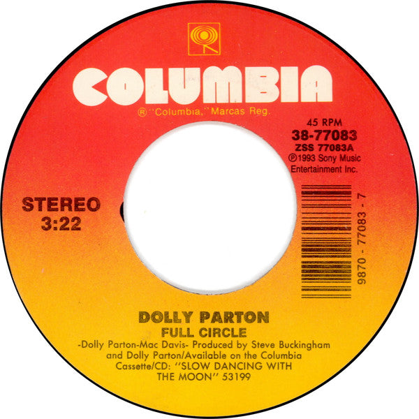 Dolly Parton : Full Circle (7", Single)