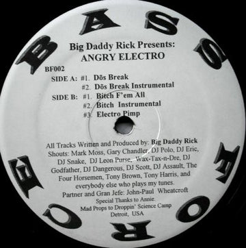 Big Daddy Rick : Angry Electro (12")