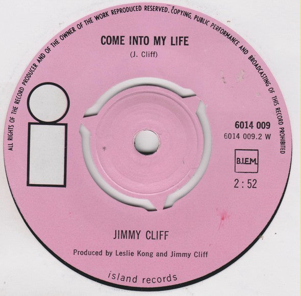 Jimmy Cliff : Sufferin' In The Land / Come Into My Life (7", Single)