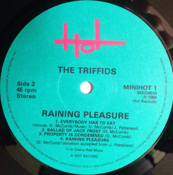 The Triffids : Raining Pleasure (12", MiniAlbum)
