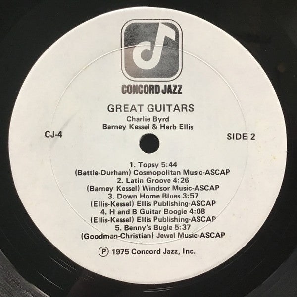 Great Guitars* - Charlie Byrd - Barney Kessel - Herb Ellis : Great Guitars (LP, Album)