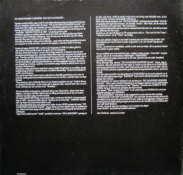 Zangeres Zonder Naam : De Koningin Van Het Levenslied - Een Overzicht Van 50 Jaar (2xLP, Comp)