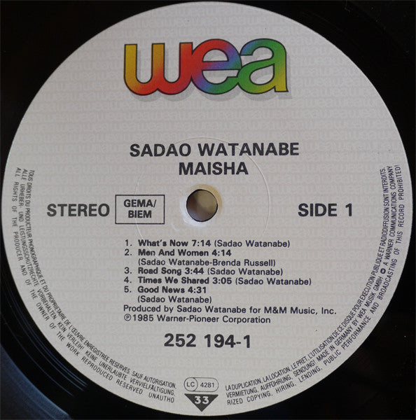 Sadao Watanabe : Maisha (LP, Album)