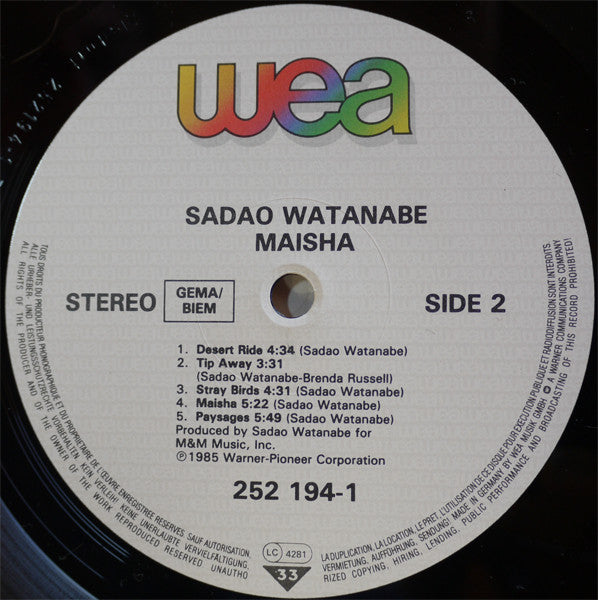 Sadao Watanabe : Maisha (LP, Album)
