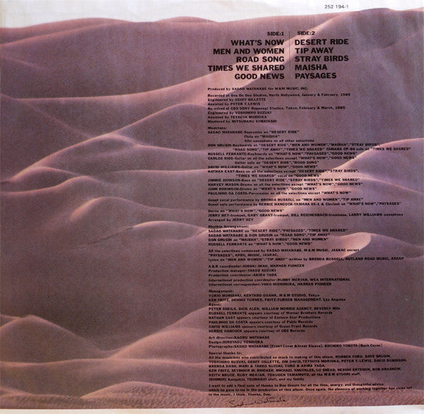 Sadao Watanabe : Maisha (LP, Album)