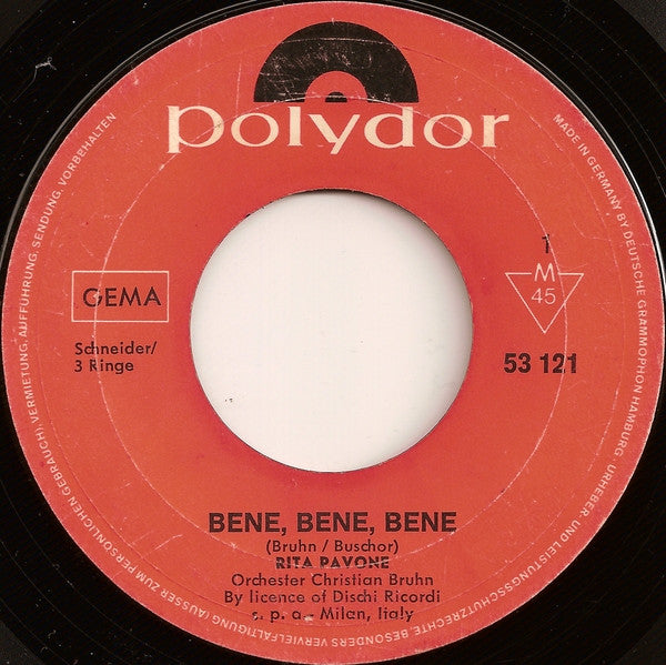 Rita Pavone : Bene, Bene, Bene (7", Single)