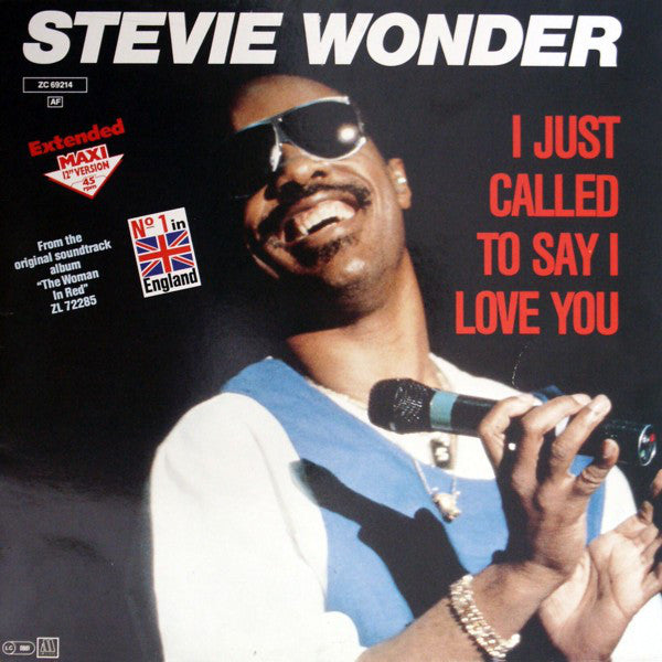 Stevie Wonder : I Just Called To Say I Love You (12", Maxi, Ext)