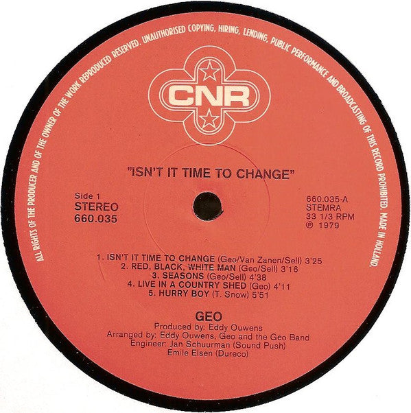 Geo (4) : Isn't It Time To Change (LP, Album)