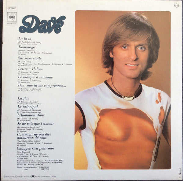 Dave (13) : Pour Que Tu Me Comprennes... (LP, Album)