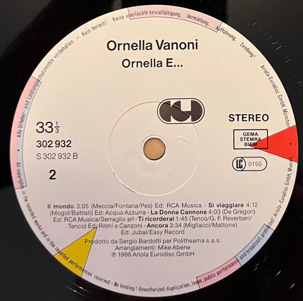 Ornella Vanoni : Ornella &... (2xLP)