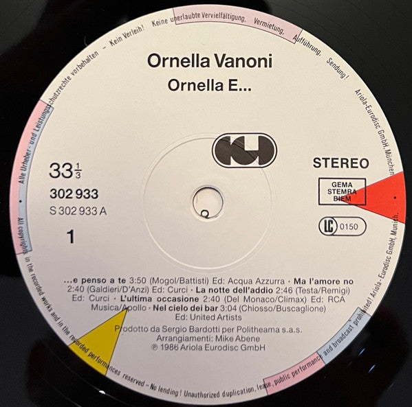 Ornella Vanoni : Ornella &... (2xLP)