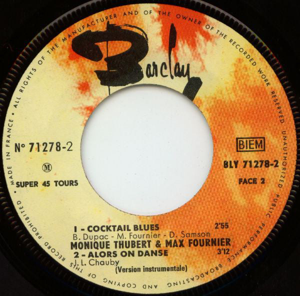Monique Thubert & Max Fournier : Alors On Danse ?  (7", EP)