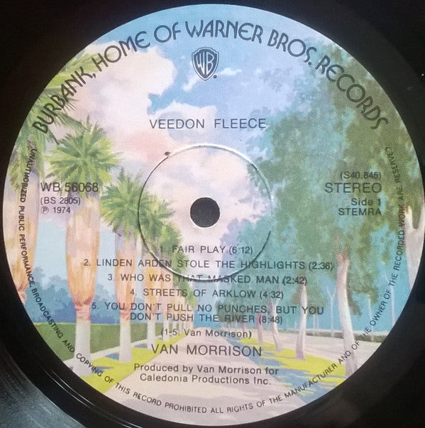 Van Morrison : Veedon Fleece (LP, Album)