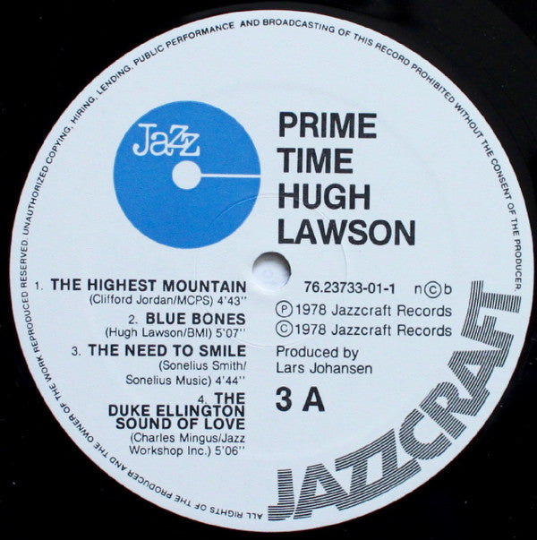 Hugh Lawson : Prime Time (LP, Album)