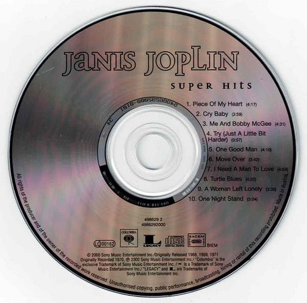 Janis Joplin : Super Hits (CD, Comp)