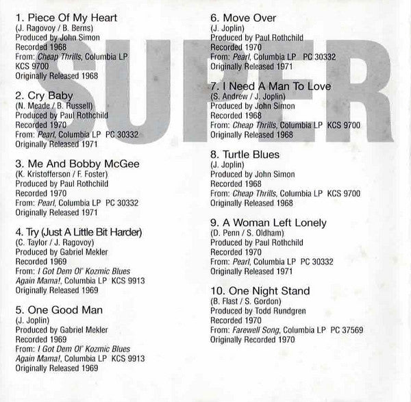Janis Joplin : Super Hits (CD, Comp)