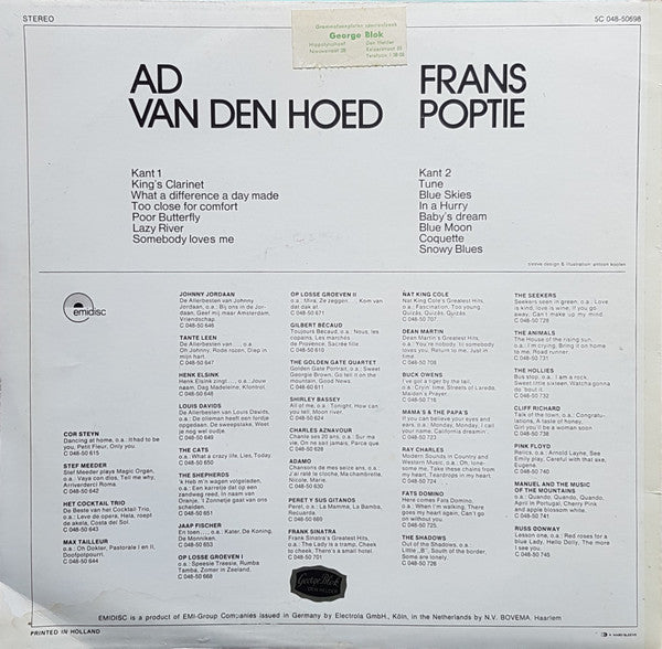 Ad van den Hoed / Frans Poptie : Ad van den Hoed - Frans Poptie (LP, Comp)