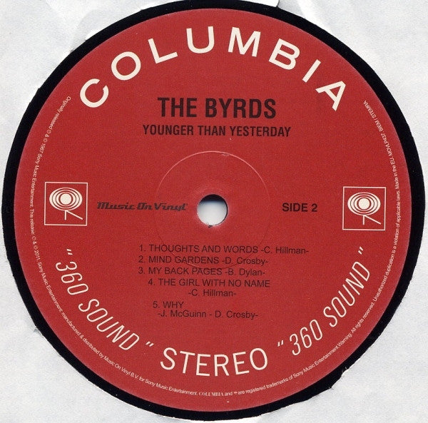 The Byrds : Younger Than Yesterday (LP, Album, RE, RM, 180)
