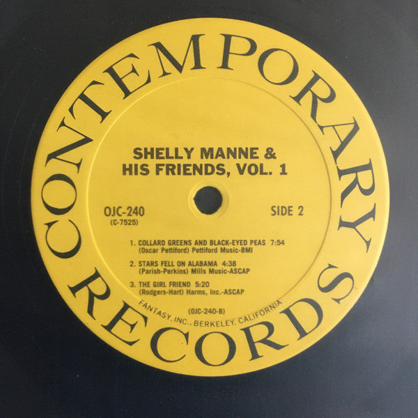 Shelly Manne & His Friends : Shelly Manne & His Friends Vol. 1 (LP, Album, RE)
