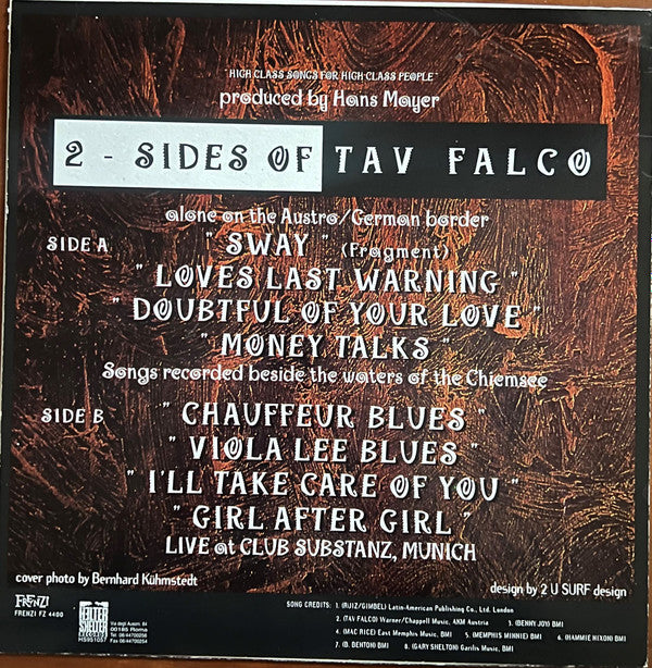 Tav Falco : 2 Sides Of Tav Falco (10", Album, Ora)