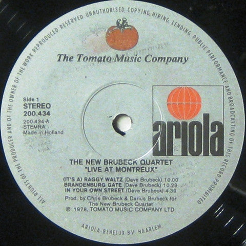 The New Brubeck Quartet : Live At Montreux (LP, Album)