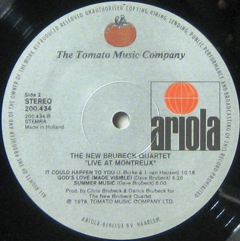 The New Brubeck Quartet : Live At Montreux (LP, Album)