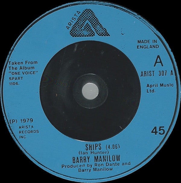 Barry Manilow : Ships (7", Single)