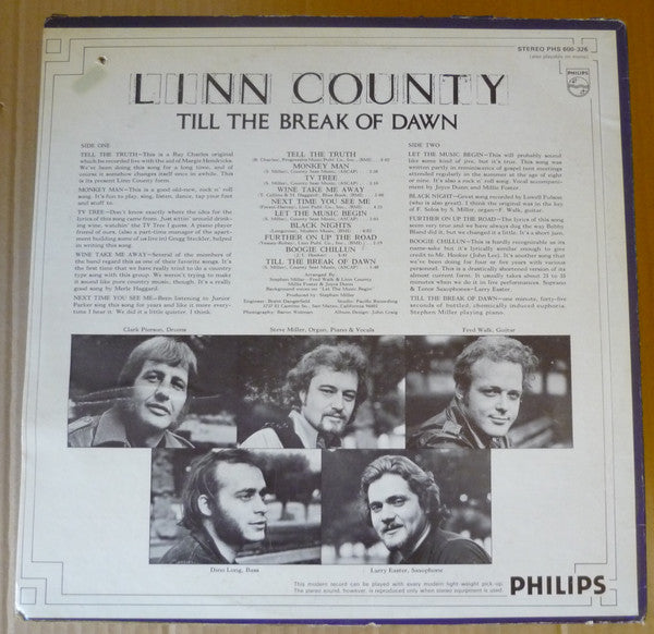 Linn County : Till The Break Of Dawn (LP, Album)